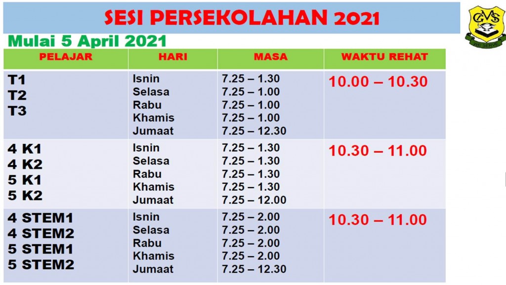 Sesi Persekolahan 2021